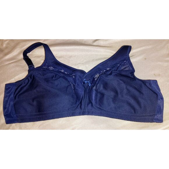 Glamorise MagicLift Minimizer Bra Wireless Size 48DD Blue Full Figure Plus Size - Picture 2 of 6